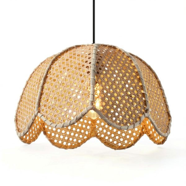 Parrot Uncle Rattan Pendant Light Farmhouse Boho Style-9