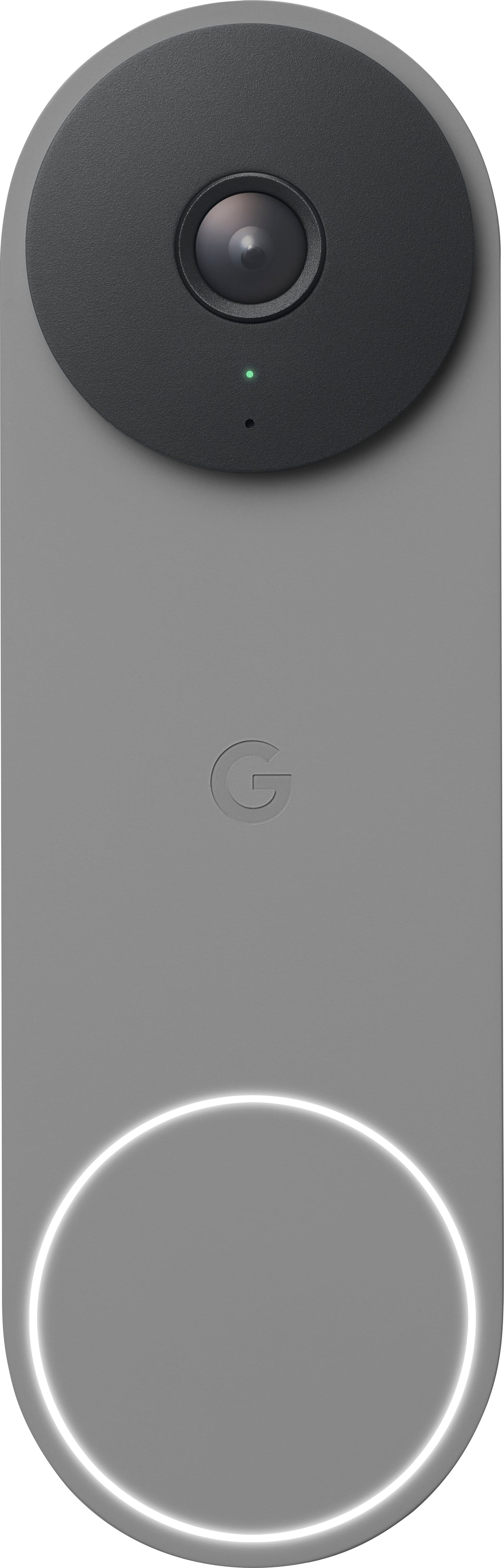 Google Nest Doorbell Wired installed beside a front door