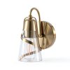 Parrot Uncle Gold Wall Sconce Modern Glass Shade Lighting-7
