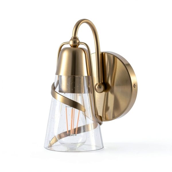 Parrot Uncle Gold Wall Sconce Modern Glass Shade Lighting-7