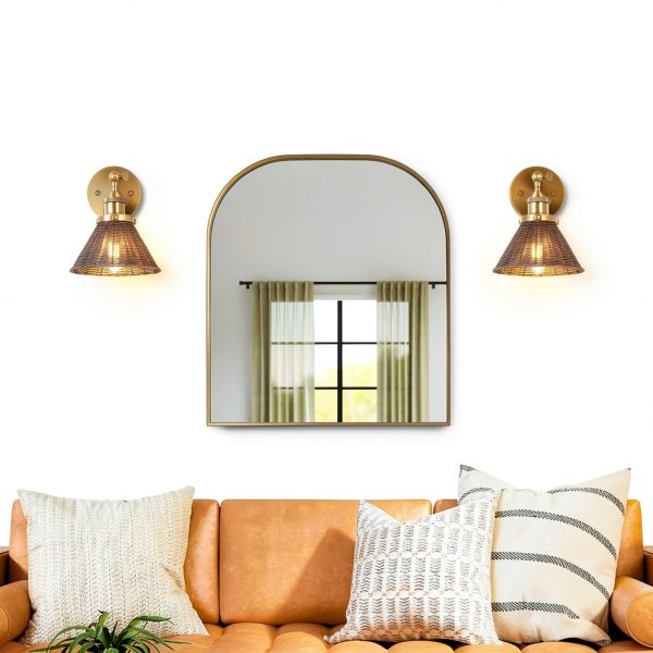 Parrot Uncle Gold Rattan Wall Light Modern Rustic Decor-3