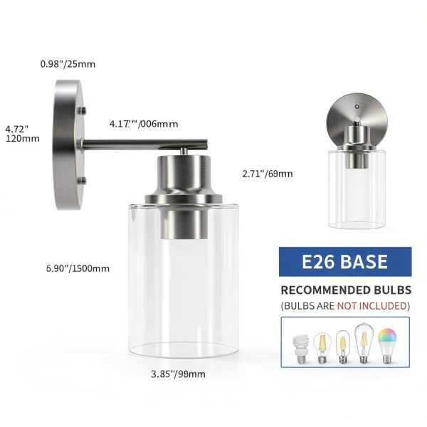 Pavo Wall Sconce Dimmable Metal Glass Modern Home Lighting-2