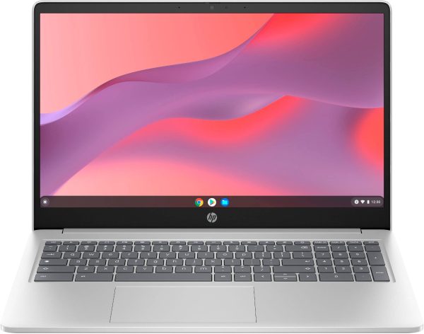 HP Chromebook Laptop Intel N200 8GB Memory 64GB eMMC Silver-0