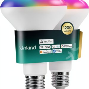 Linkind BR30 Matter Smart Bulb RGBTW 1200lm 2 Pack-0