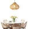 Parrot Uncle Boho Rattan Pendant Light Handwoven Adjustable-0