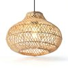 Parrot Uncle Boho Rattan Pendant Light Handwoven Adjustable-5