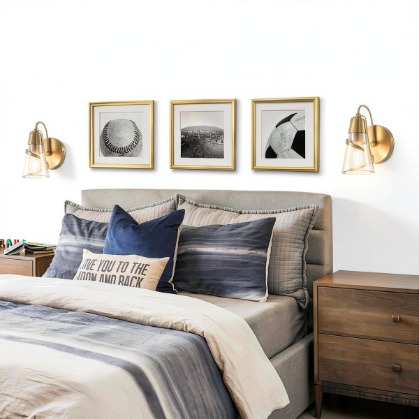 Parrot Uncle Gold Wall Sconce Modern Glass Shade Lighting-2