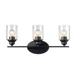 Bronze Wall Light Clear Glass Shade Modern Ambient Lighting-0
