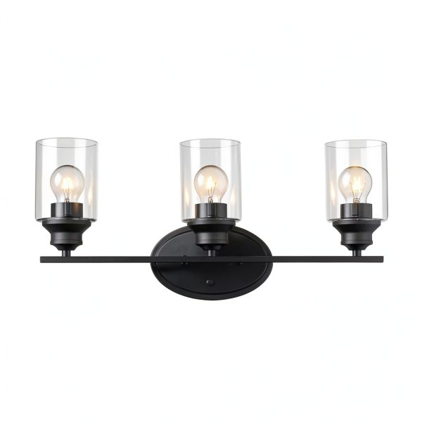 Bronze Wall Light Clear Glass Shade Modern Ambient Lighting-0