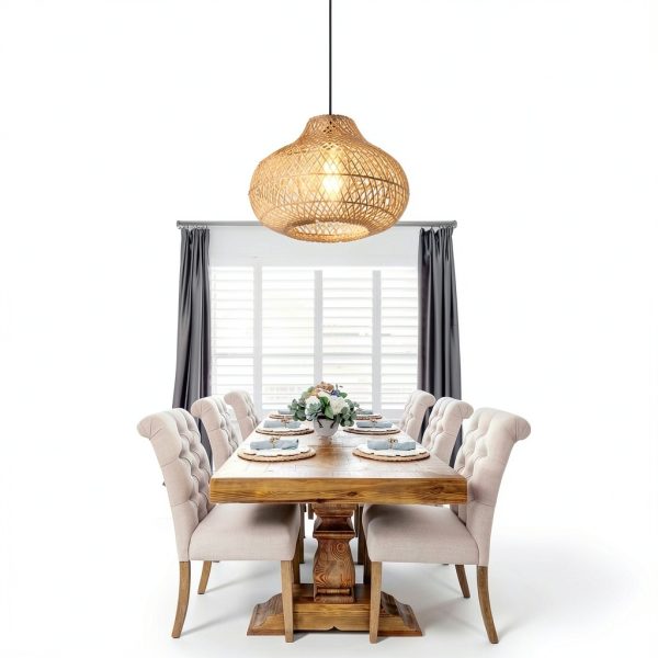 Parrot Uncle Boho Rattan Pendant Light Handwoven Adjustable-3
