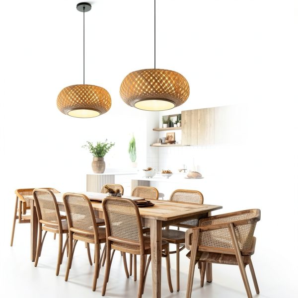 Parrot Uncle Bamboo Pendant Lamp Rustic Design Adjustable-2