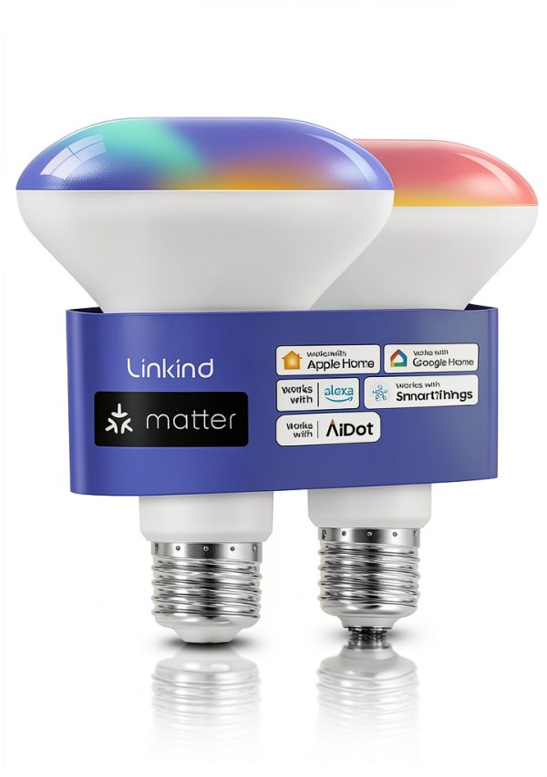 Linkind BR30 Smart LED Bulb Matter Compatible Color Changing-0