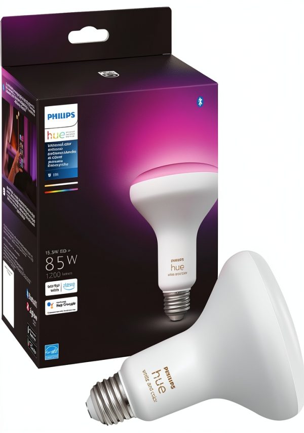 Philips Hue BR30 Smart LED Bulb Bluetooth Color Ambiance-0