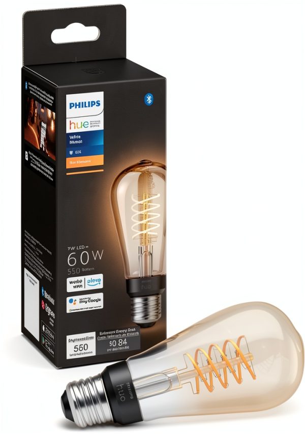 Philips Hue Filament ST19 Smart LED Bulb Vintage Design-0
