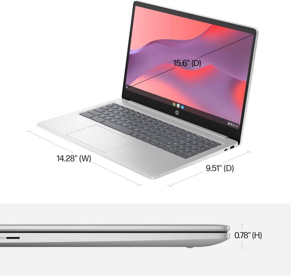 HP Chromebook Laptop Intel N200 8GB Memory 64GB eMMC Silver-4