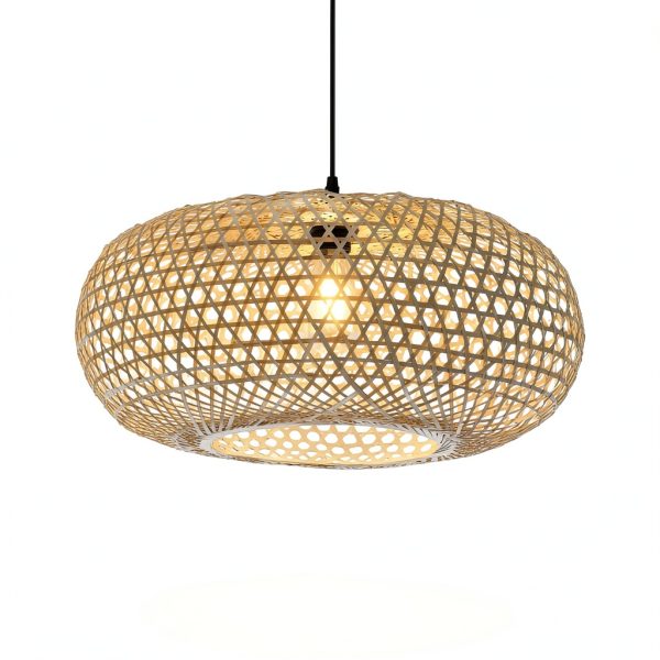Parrot Uncle Bamboo Pendant Lamp Rustic Boho Adjustable-5