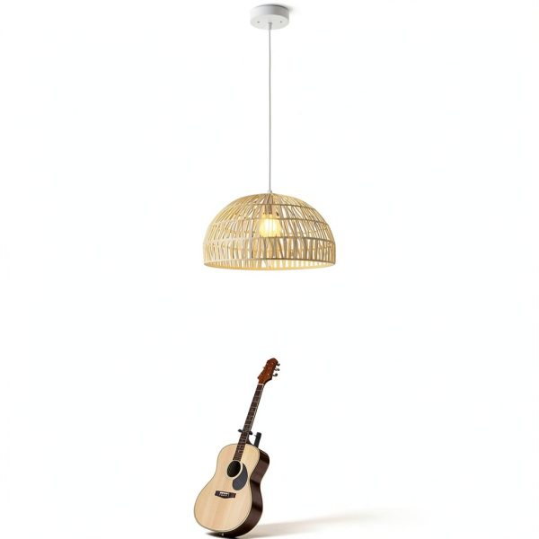 Pavo Pendant Light Paper Rope Adjustable Hanging Fixture-1
