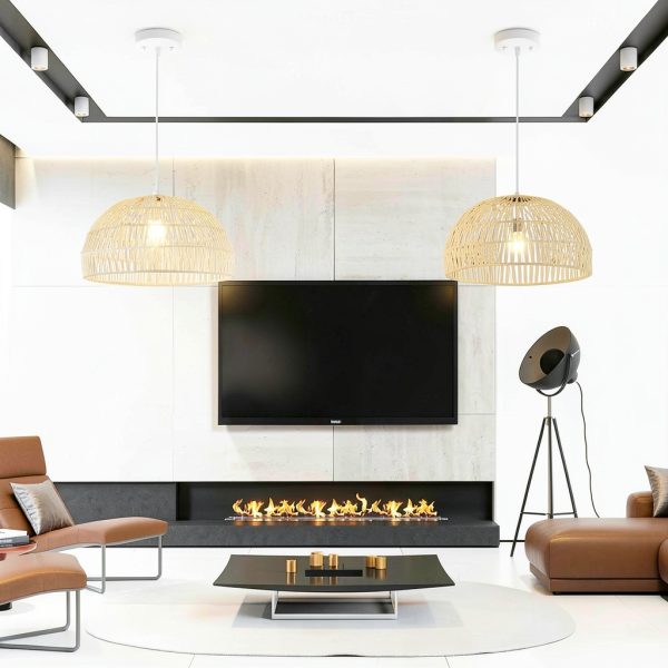 Pavo Pendant Light Paper Rope Adjustable Hanging Fixture-5