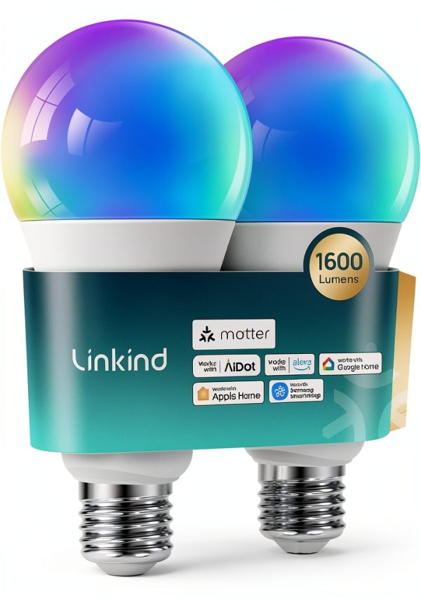Linkind A21 Smart LED Bulb Matter Compatible Color Changing-0