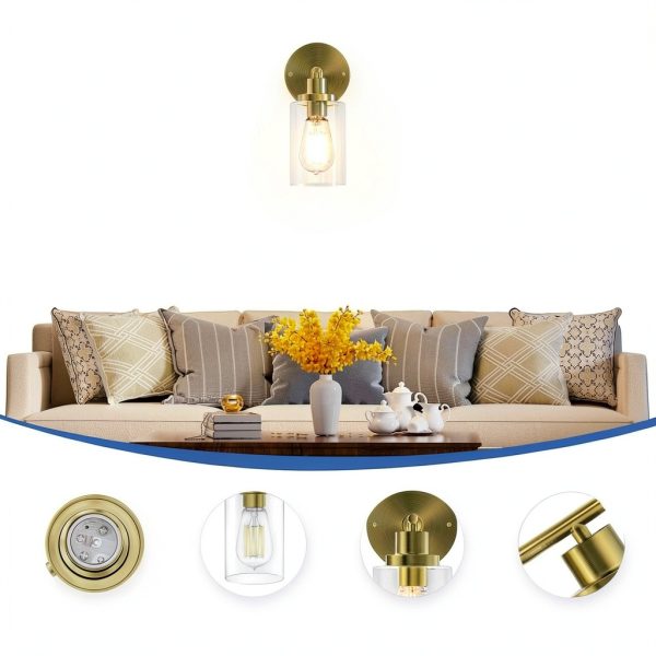Pavo Wall Sconce Metal Glass Dimmable Lighting Modern Decor-3