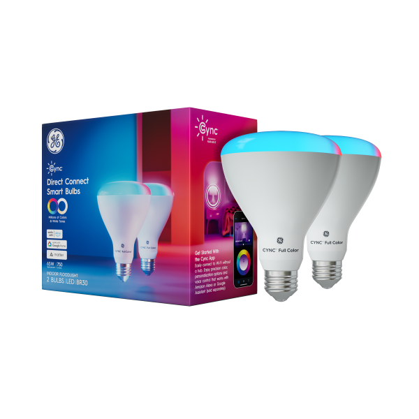 Cync BR30 Smart LED Bulb Full Color 65W 2 Pack-0