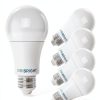 VIRIBRIGHT A19 LED Bulb 9W Non Dimmable Warm White 4 Pack-1