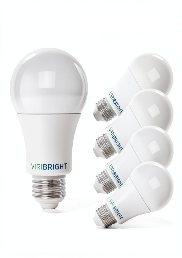 VIRIBRIGHT A19 LED Bulb 9W Non Dimmable Warm White 4 Pack-1