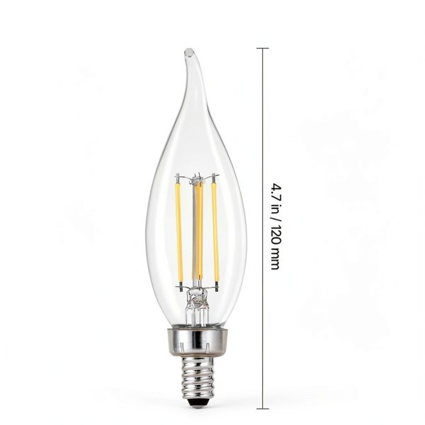VEVOR LED Candelabra Bulbs Flame Tip Dimmable Vintage-7