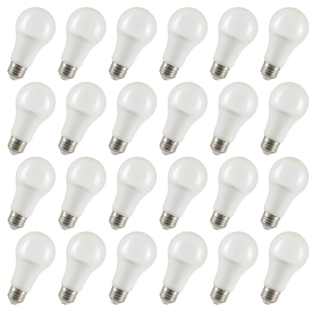 'VIRIBRIGHT LED bulb illuminating a modern living room'