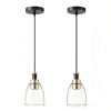 Pavo Glass Pendant Light Black Gold Adjustable Kitchen-8