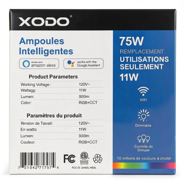 XODO Smart Wi Fi BR30 Bulb Dimmable Color Control-4