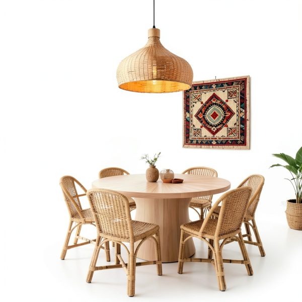 Parrot Uncle Bamboo Pendant Lamp Retro Cone Design-2