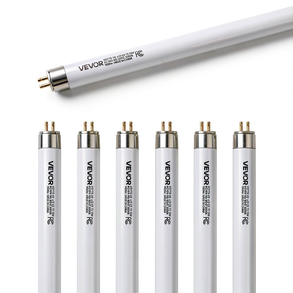 Pavo T5 fluorescent bulbs illuminating a kitchen counter