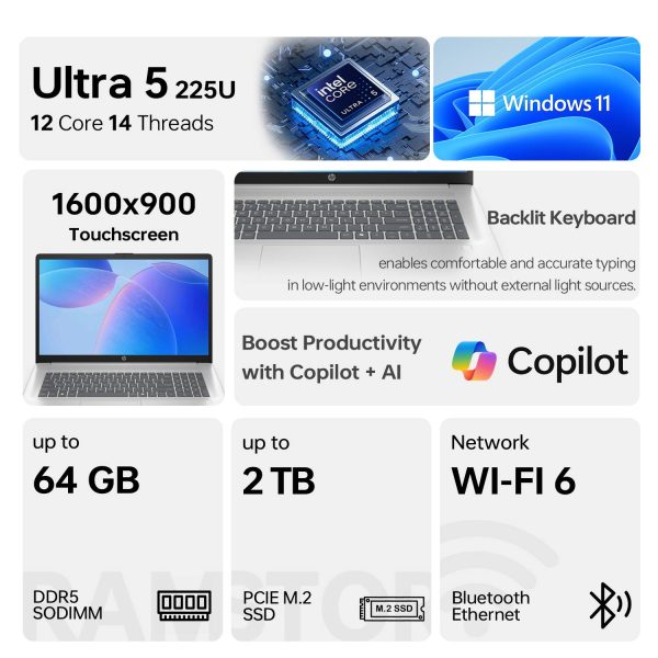 HP 17.3 Touchscreen Laptop Intel Core Ultra 5 16GB RAM-1