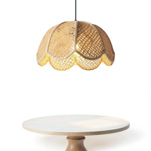 Parrot Uncle Rattan Pendant Light Farmhouse Boho Style-0