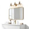Parrot Uncle Gold Vanity Light Seeded Glass Shades Modern-4