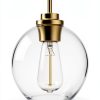 Pavo Clear Glass Globe Pendant Light Modern Farmhouse-2