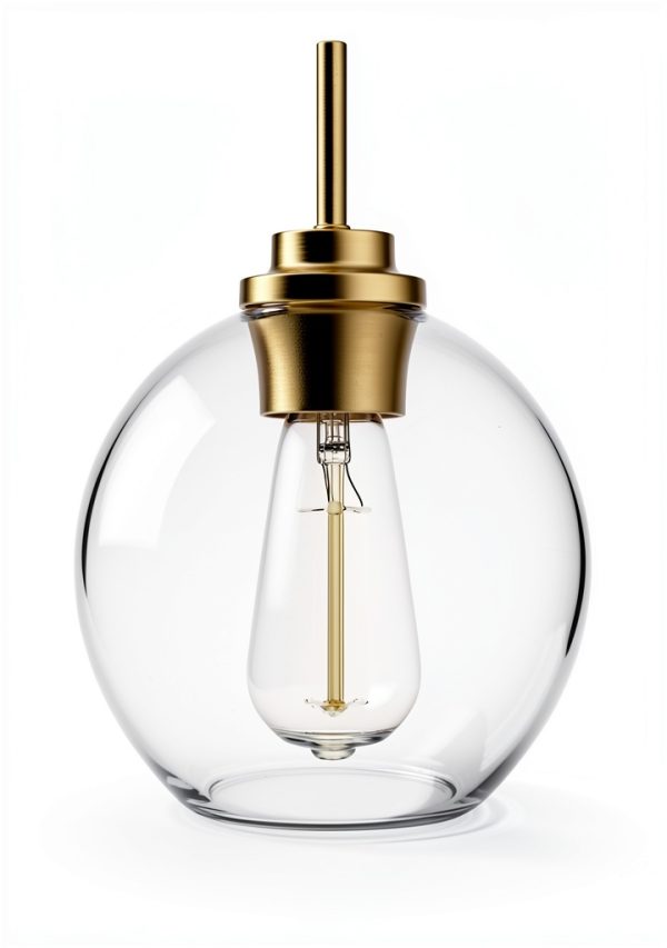 Pavo Clear Glass Globe Pendant Light Modern Farmhouse-2