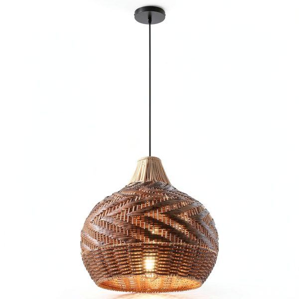 Parrot Uncle Rattan Pendant Light Boho Rustic Handwoven-4