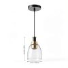 Pavo Glass Pendant Light Black Gold Adjustable Kitchen-7