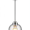 Pavo Clear Glass Pendant Light Adjustable Height Modern-0
