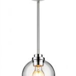 Pavo Clear Glass Pendant Light Adjustable Height Modern-0