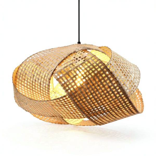 Parrot Uncle Bamboo Pendant Lamp Rustic Farmhouse Lighting-7