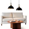 Vintage Pendant Light Gold Dome Adjustable Cord Home-3