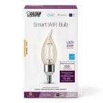 Feit Smart LED Bulb E12 Candelabra Flame Tip Soft White-0