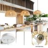 Pavo Pendant Light Paper Rope Adjustable Hanging Fixture-4